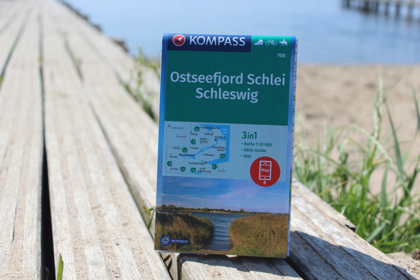 Karte: Kompass Rad- und Wanderkarte "708 Ostseefjord Schlei Schleswig"