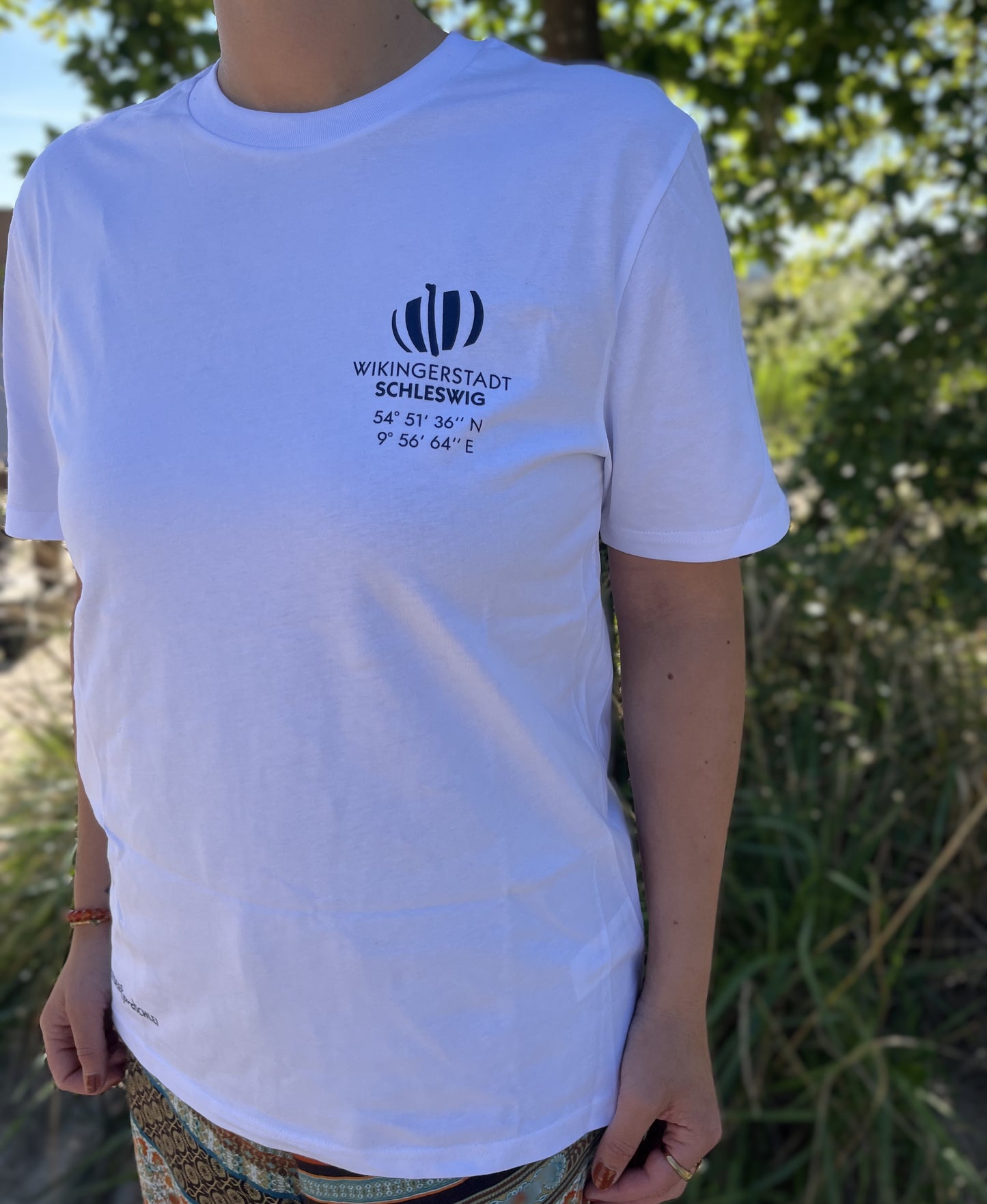 T-Shirt Wikingerstadt Schleswig weiß
